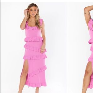 COPY - Show Me Your Mumu - Greta Dress Size XXL - Pink Lilac Stretch